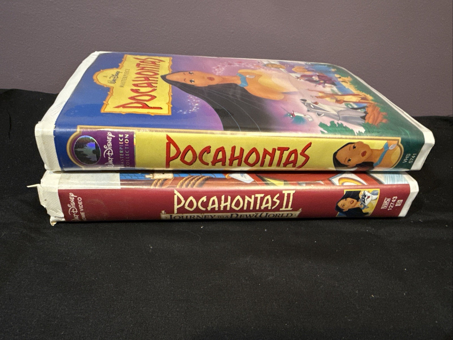 Disney Pocahontas VHS Lot 2 Movies Classic Animated Tapes