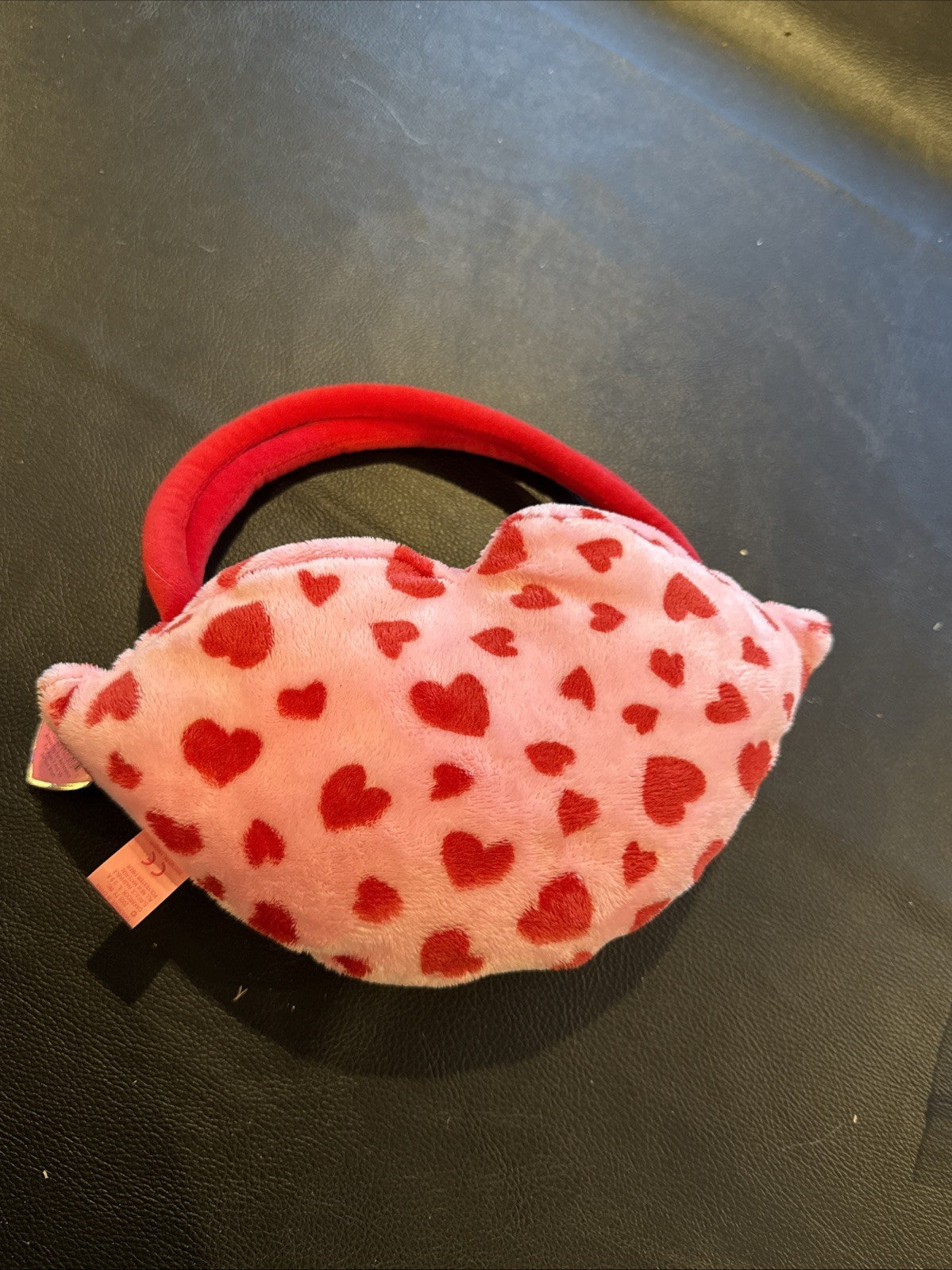 Ty Pinkys Smooches Purse Pink Red Hearts Plush NWT