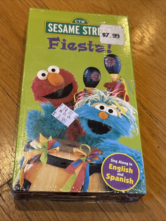 Sesame Street Fiesta VHS 1997 Sing Along English Spanish Songs New Factory Seal