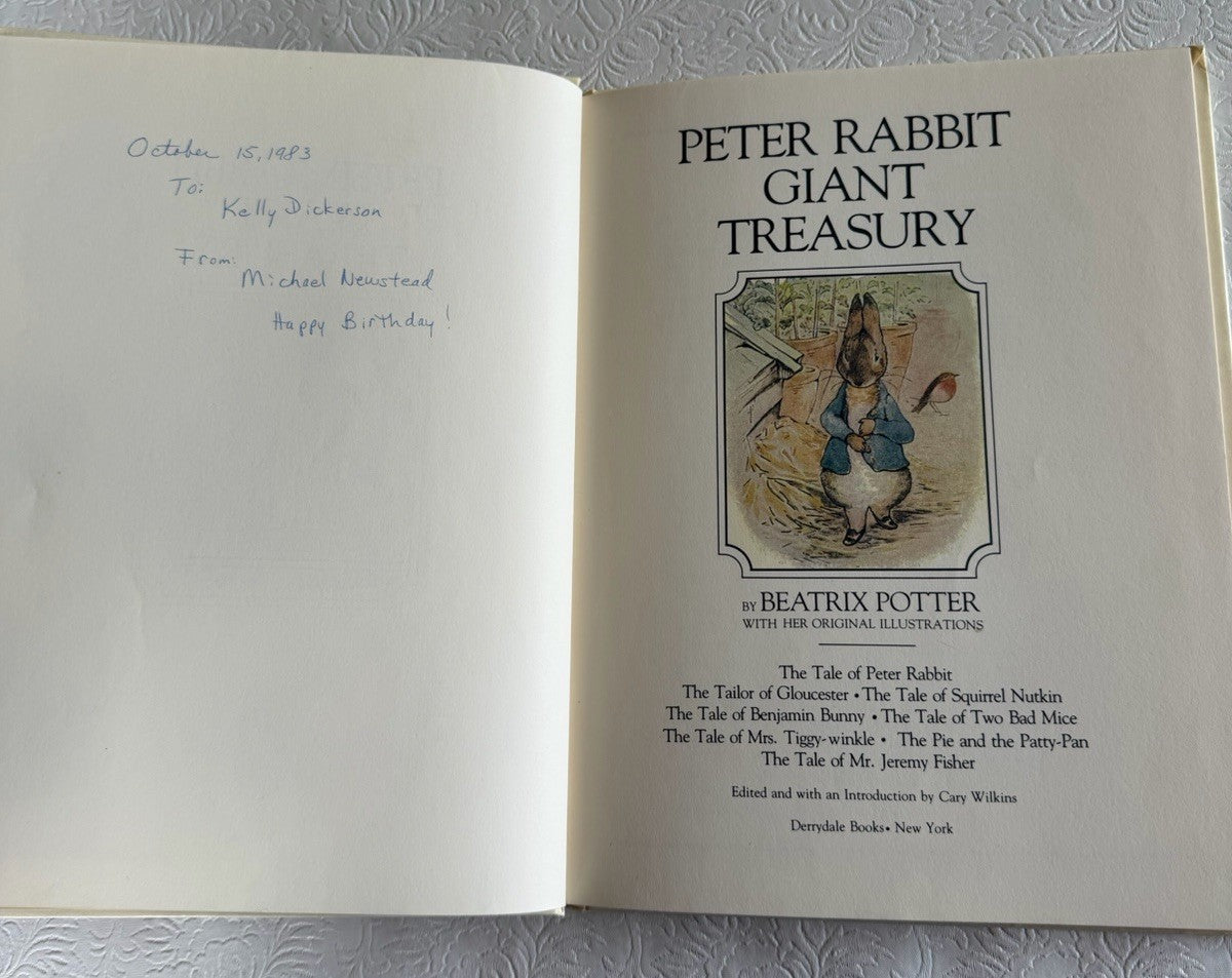 Vintage Beatrix Potter Peter Rabbit Treasury Books Stickers 1983 Gift Lot