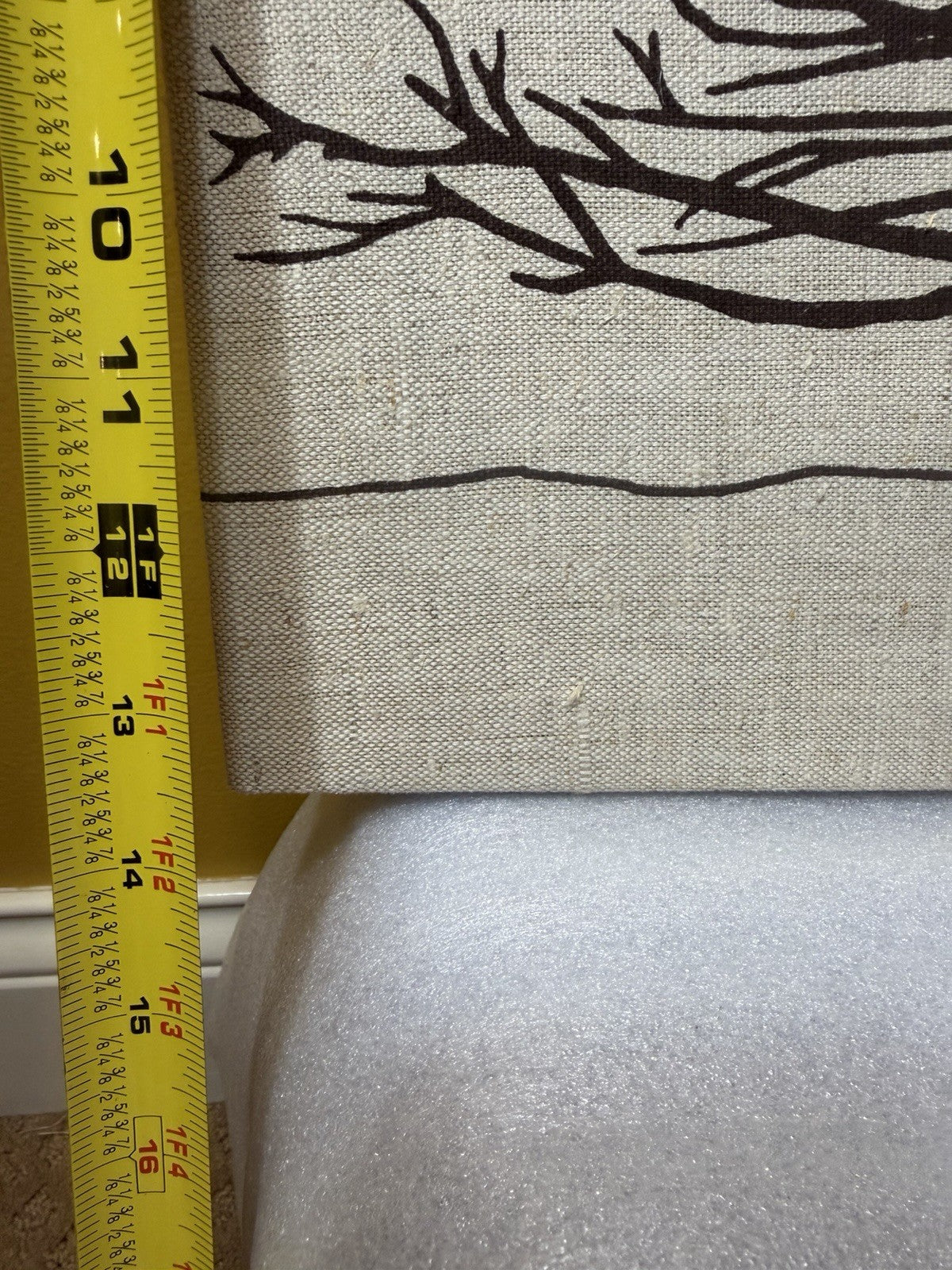 Vintage Marushka Bare Tree Canvas Wall Art Screen Print 1977 Signed USA MCM Art