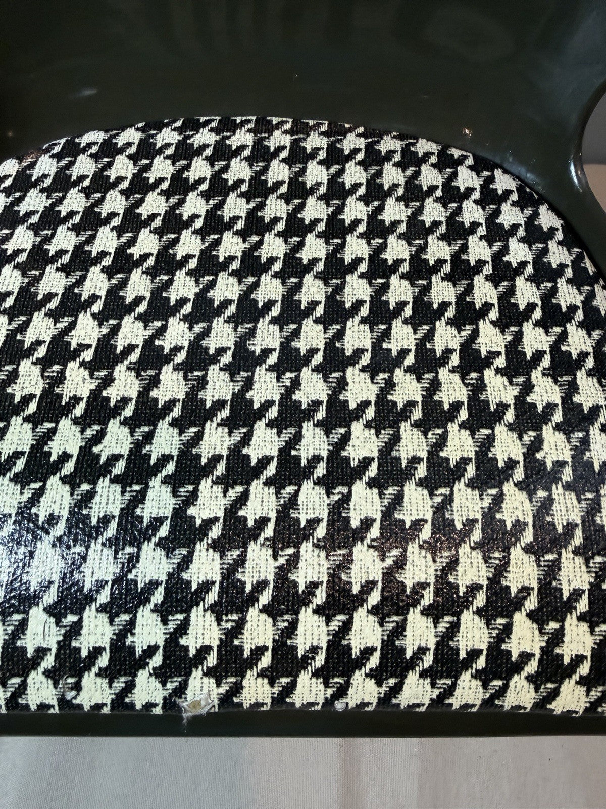 Vintage Cosco Doll Chair Miniature Plastic Houndstooth Mid Century Furniture MCM