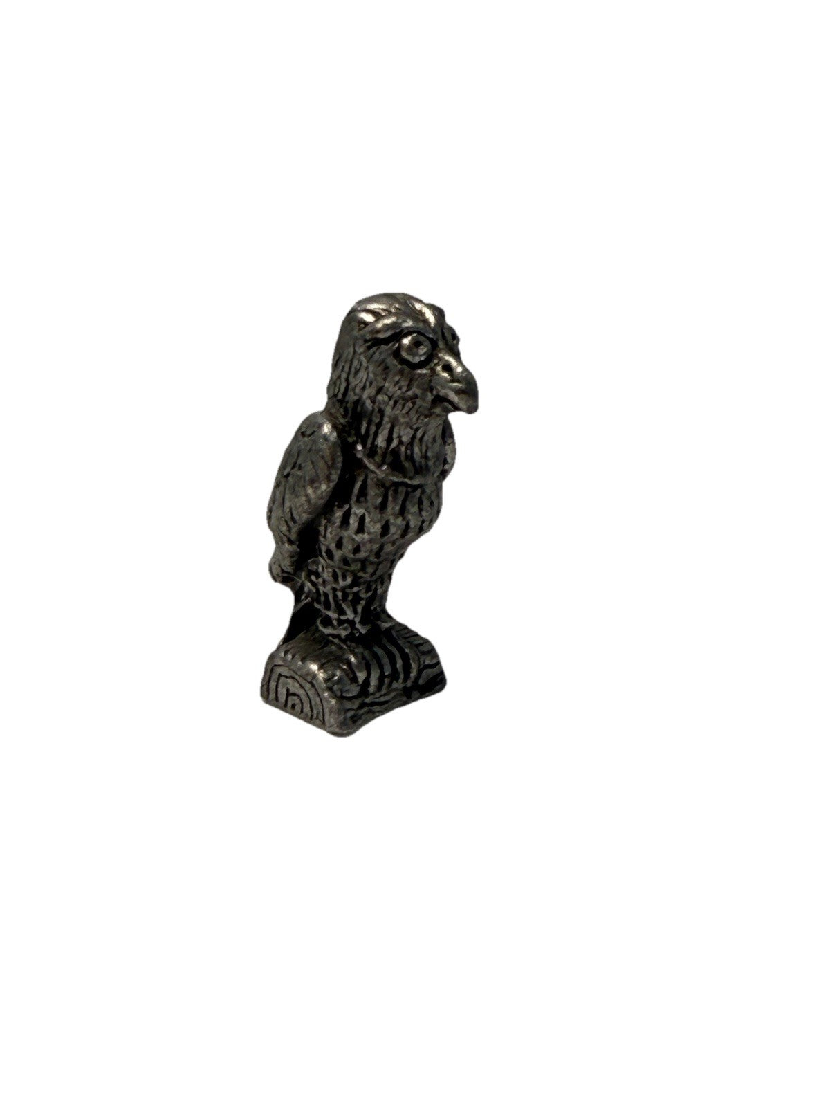 Vintage Miniature Pewter Eagle Hawk Bird Figurine