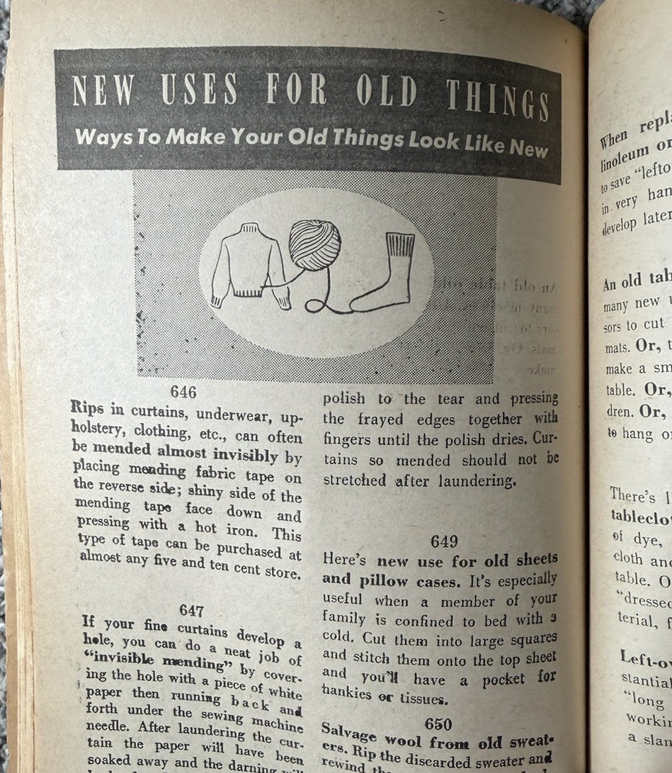 Vintage 1003 Household Hints Work Savers First National Bank Wisconsin