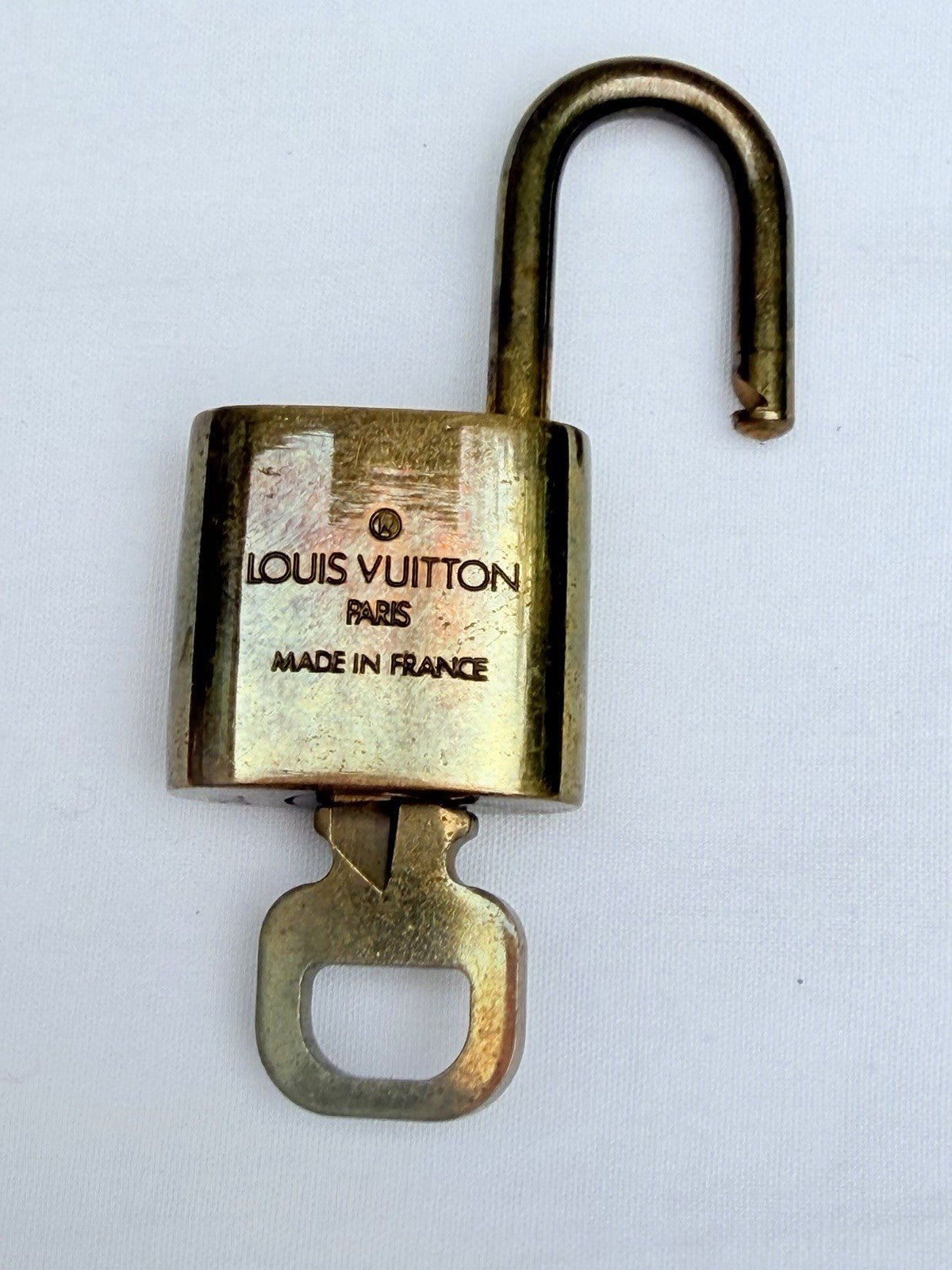 Louis Vuitton Brass Padlock with Key Lock Number 302 Made in France