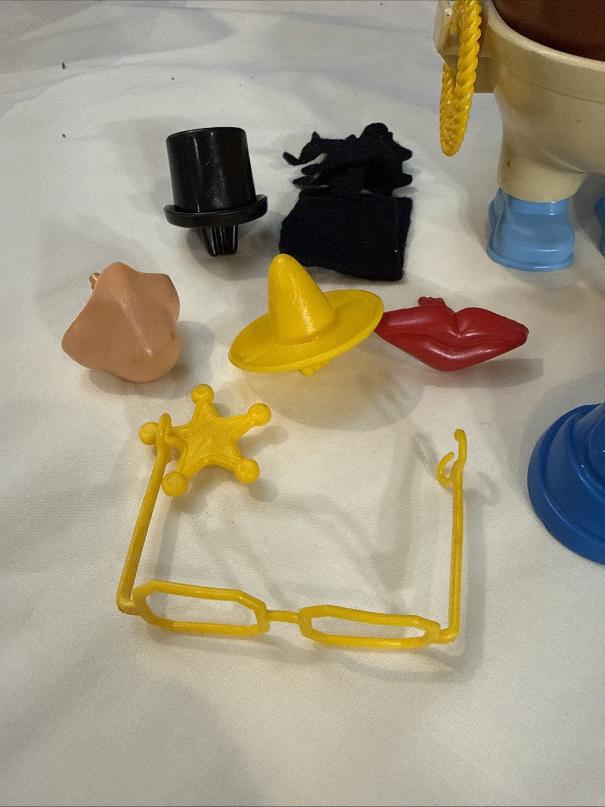Vintage 1980s Mr Mrs Potato Head Lot 60 Pieces Cowboy Police Medical Accessories