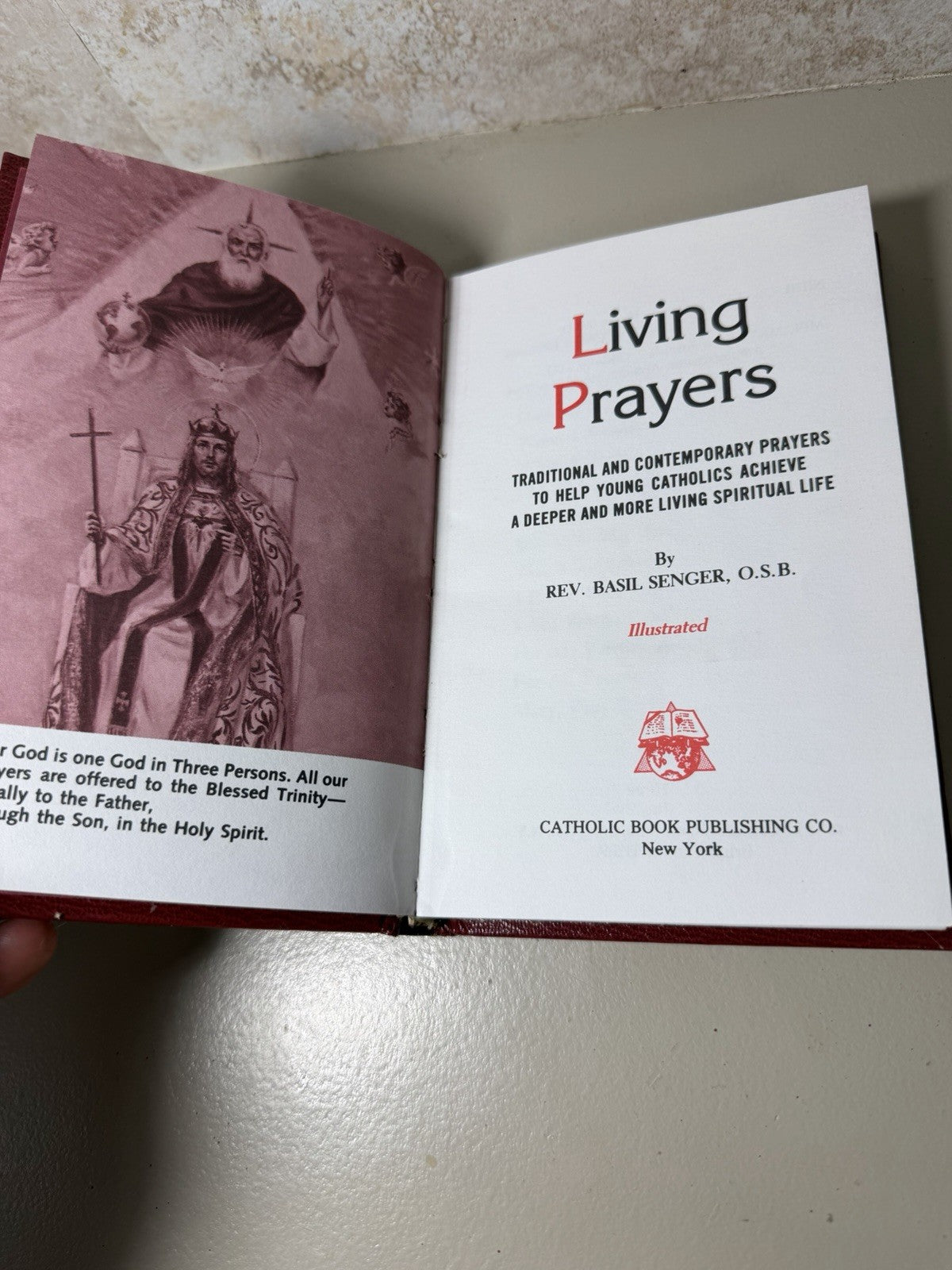Living Prayers Rev Basil Senger 1984 Catholic Book Publishing Hardcover Devotion