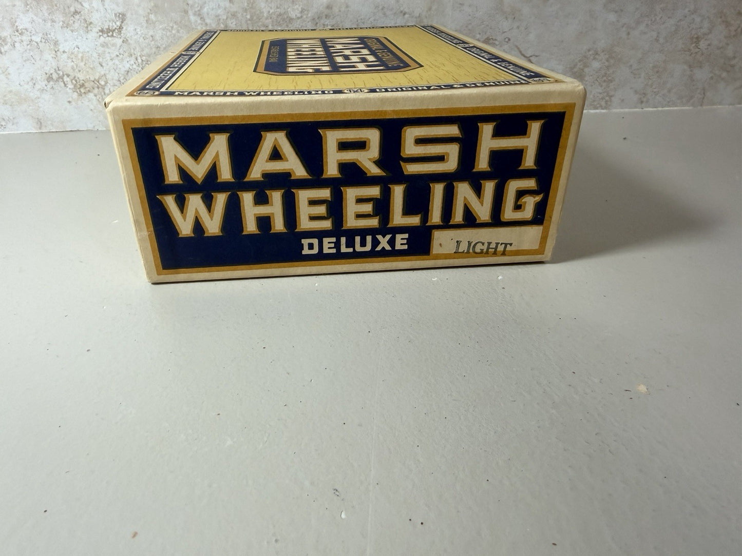 Vintage Marsh Wheeling Cigar Box 1932 West Virginia 8 Cent Tax Stamp Empty