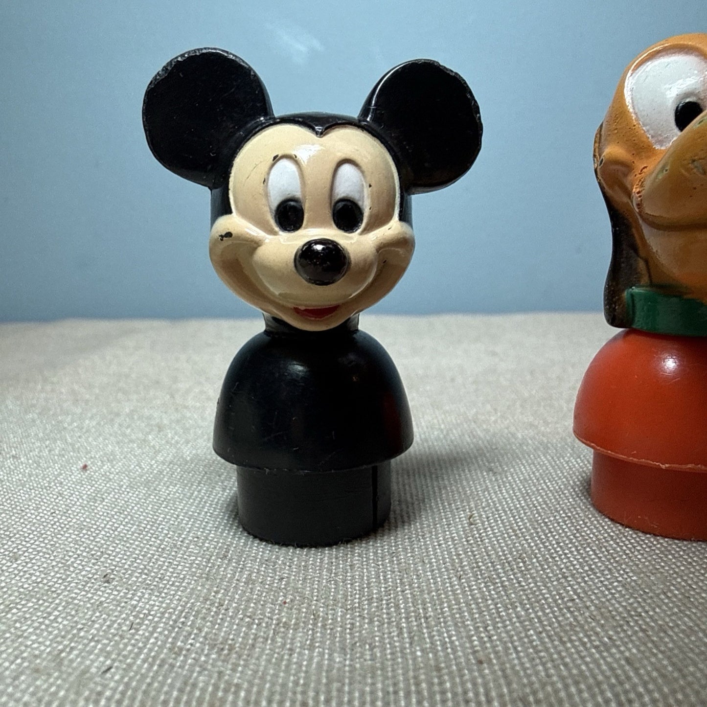 Vintage ILLCO Disney Little People Mickey Pluto Donald Lot