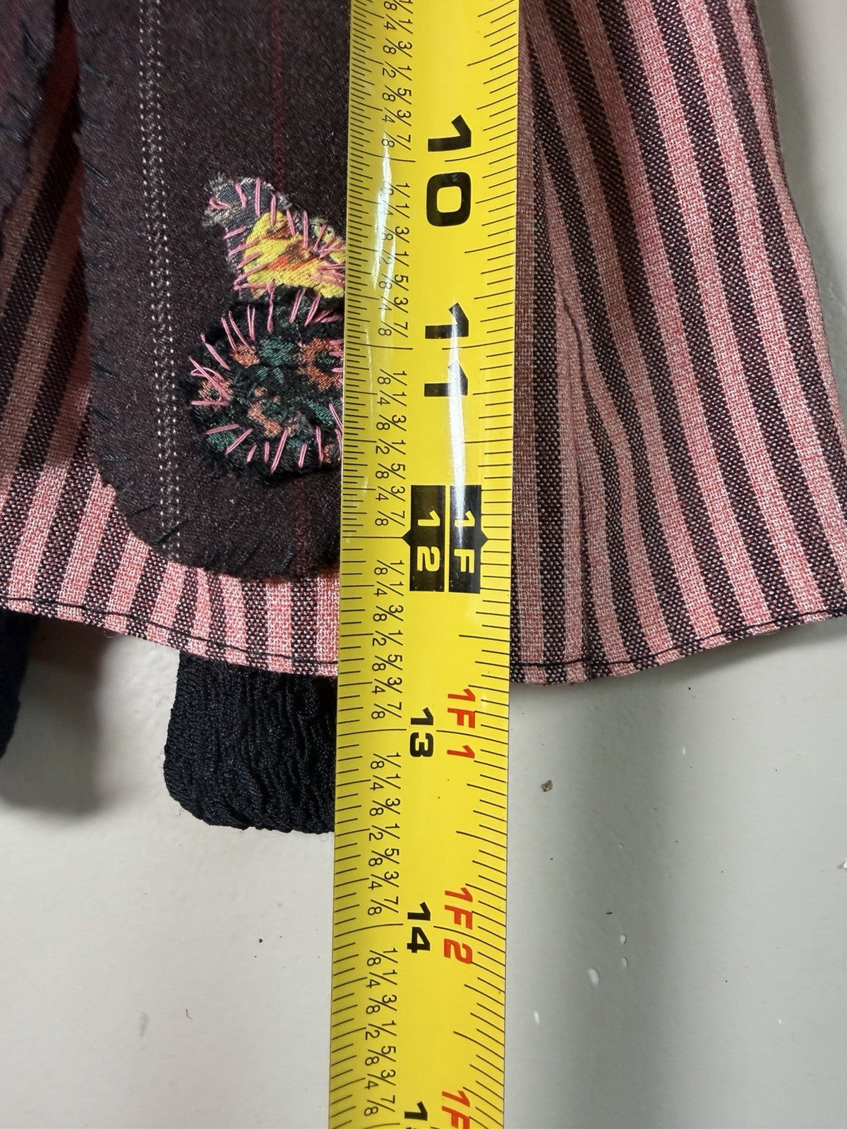 Vintage Handmade Folk Art Cloth Doll Painted Face Braided Yarn Hair Primitive