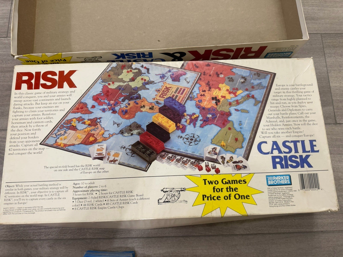 Vintage 1990 Parker Brothers Risk Castle Risk Board Game Complete Strategy Game