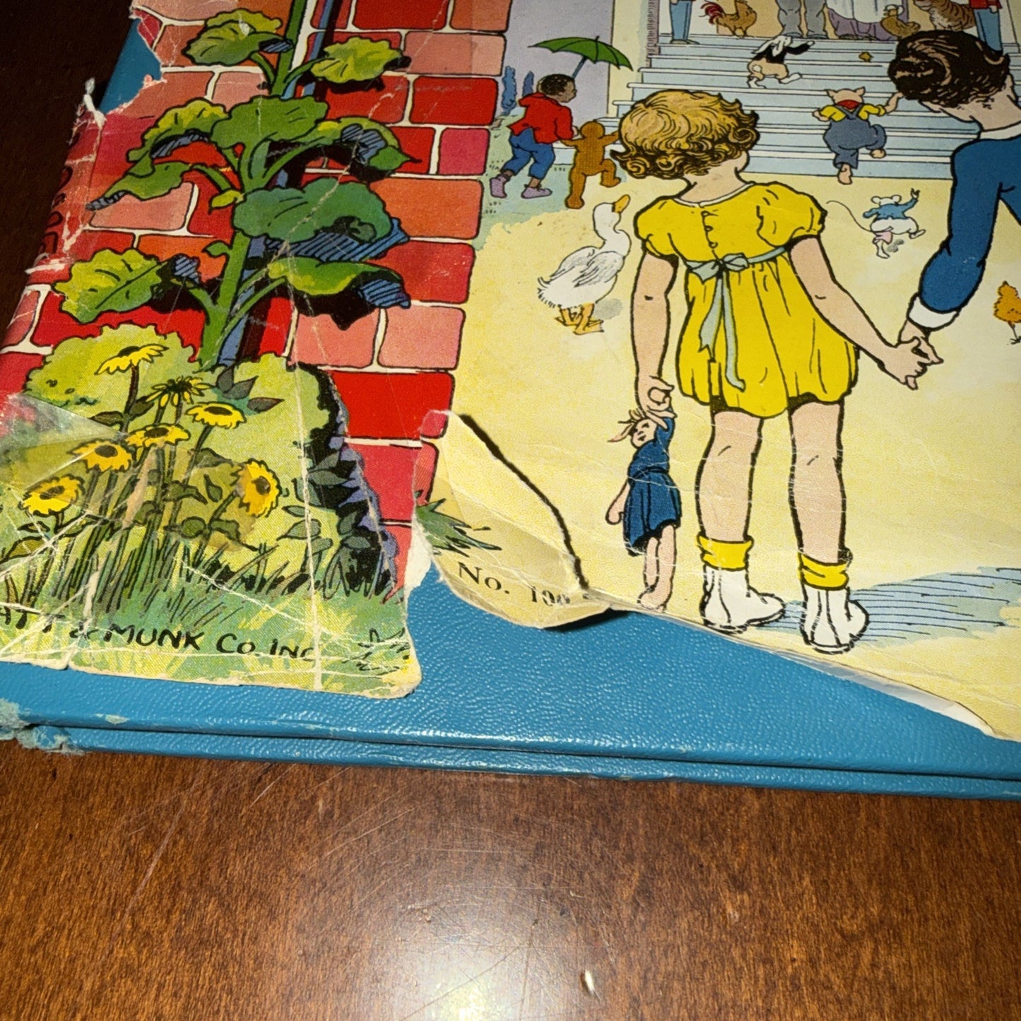 Nursery Tales Children Love 1933 Platt & Munk Vintage Picture Book - Poor Cover