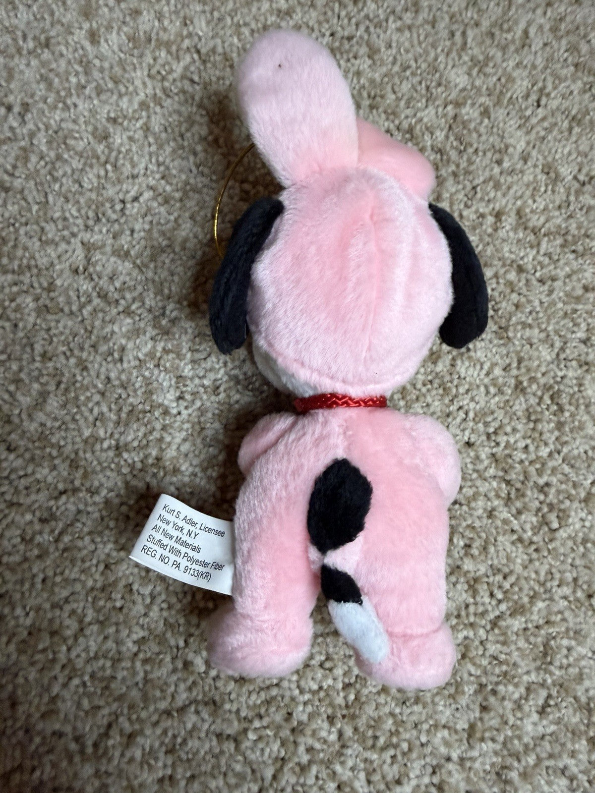 Vintage Peanuts Snoopy Belle Plush Lot Valentine Heart Easter Bunny 17"