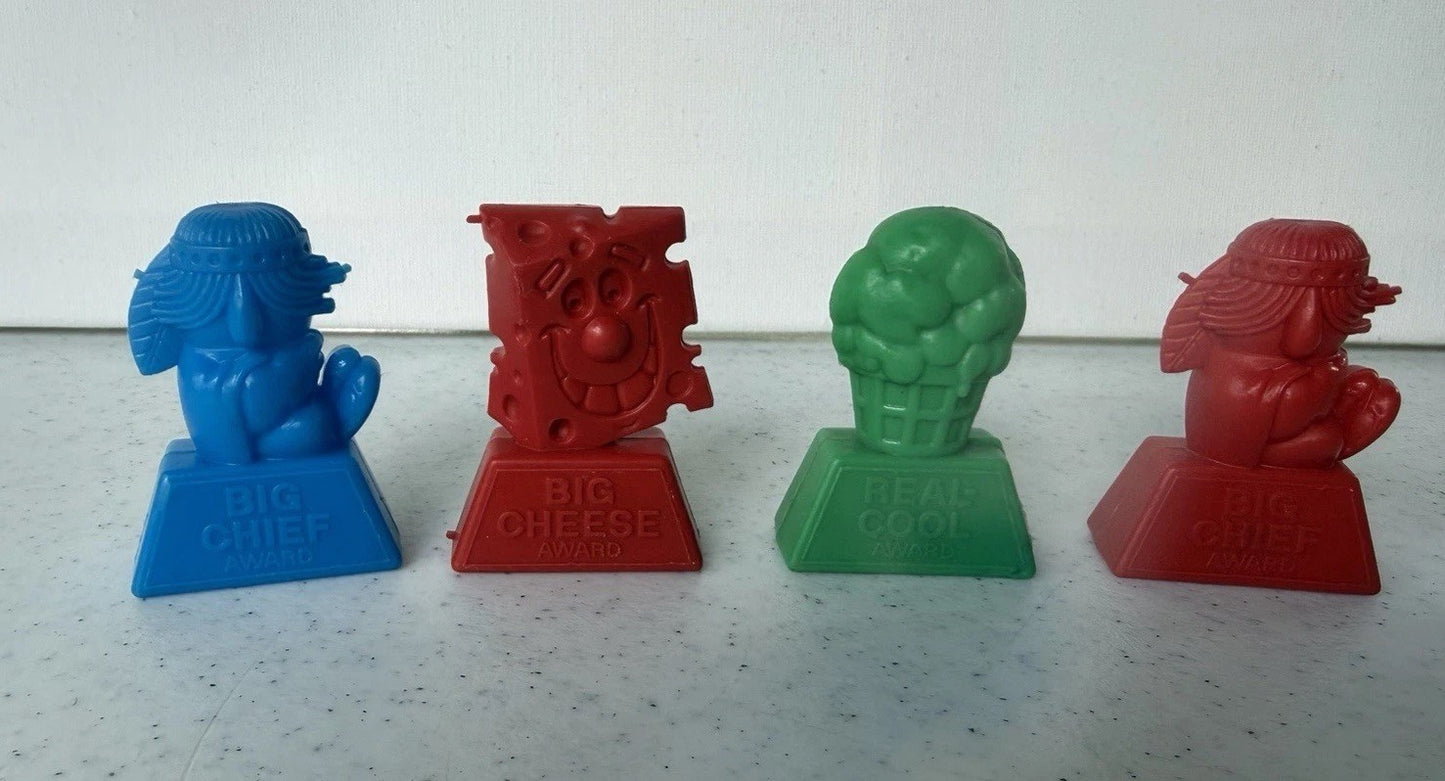 Vintage 1980s Novelty Plastic Award Figures Big Chief Big Cheese Real Cool Lot