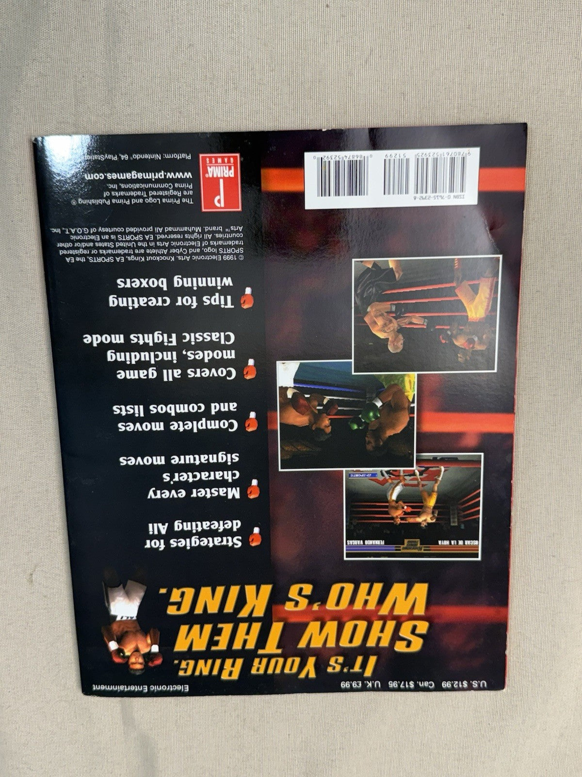 BOX ONLY Knockout Kings 2000 N64 ORIGINAL Box Manual Strategy Guide NO GAME