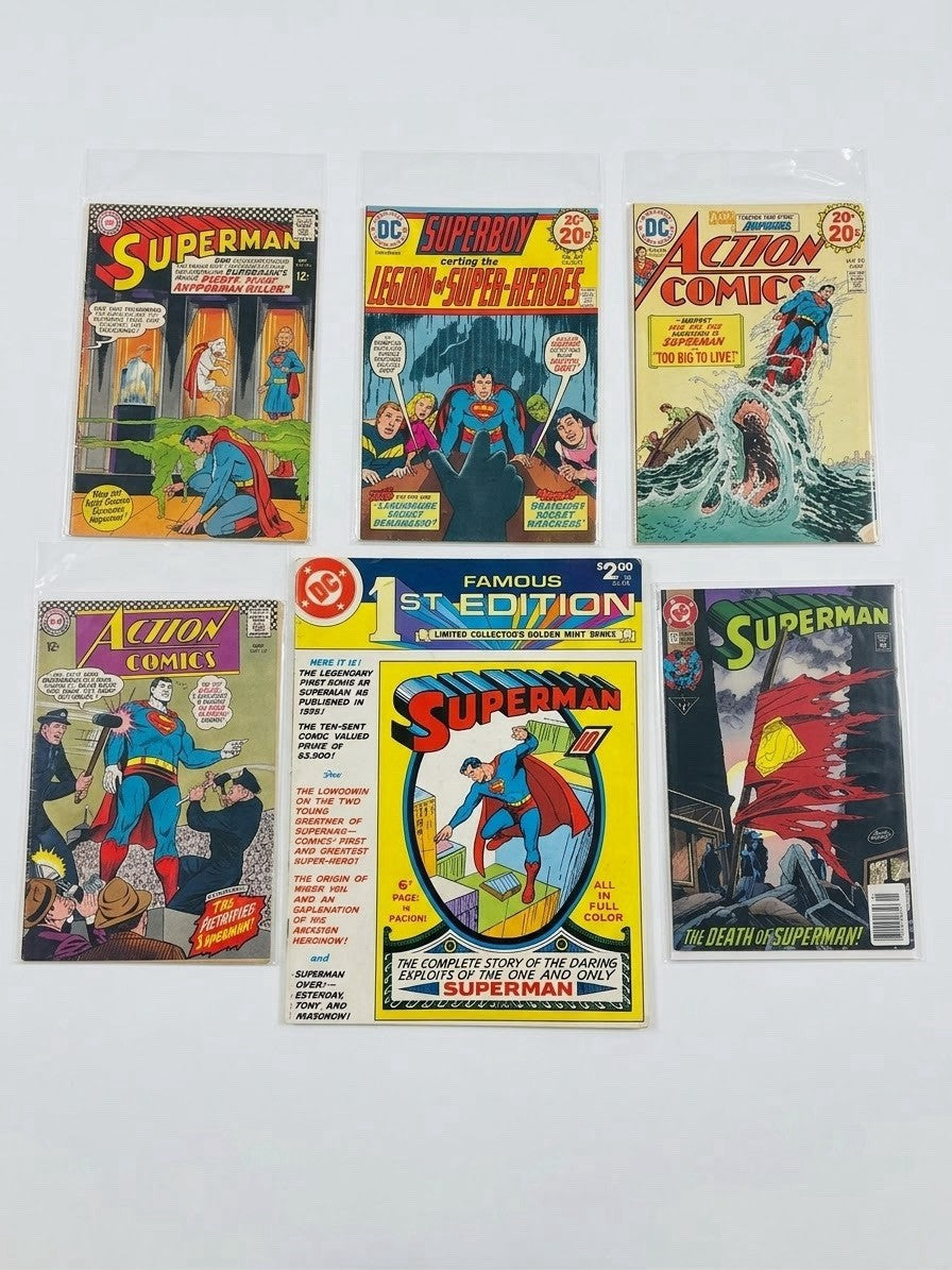 Vintage Superman DC Comics Lot Of 6 Silver Bronze Modern 195 204 352 439 C-61 75