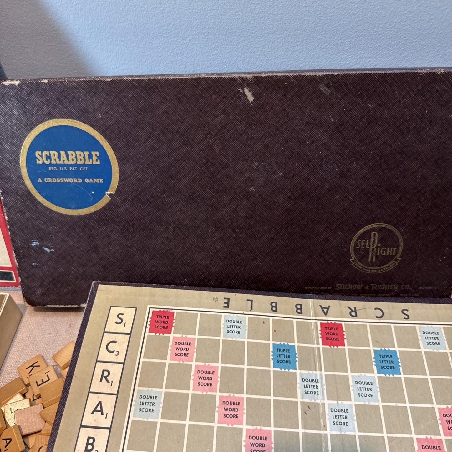 Vintage Board Game Lot Scrabble Monopoly Plus Bingo 456 Pick Up Sticks Lot of 4