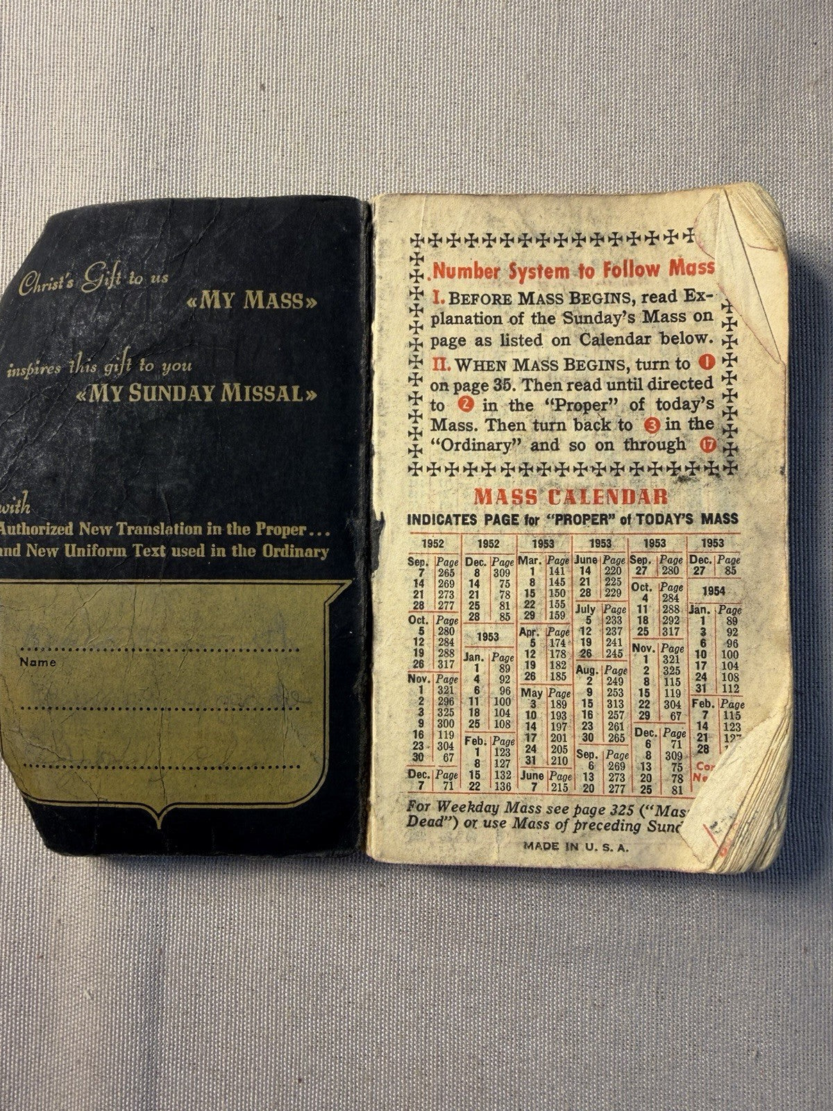 Vintage Catholic Books Scriptural Rosary My Sunday Missal Mini Prayer Book Lot 5