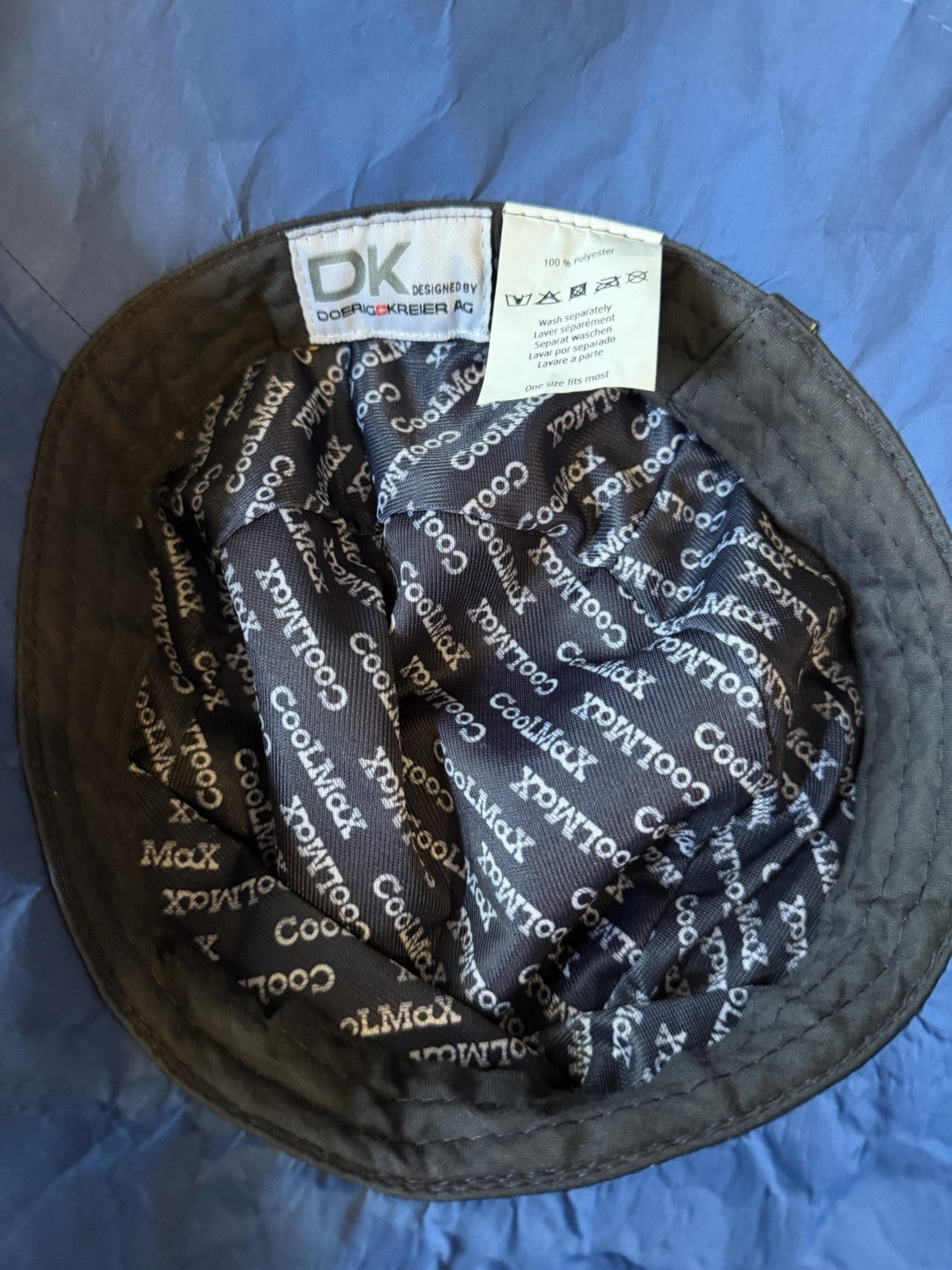 DK Doerig Kreier AG Zermatt Blue Bucket Hat CoolMax Lined Switzerland Unisex