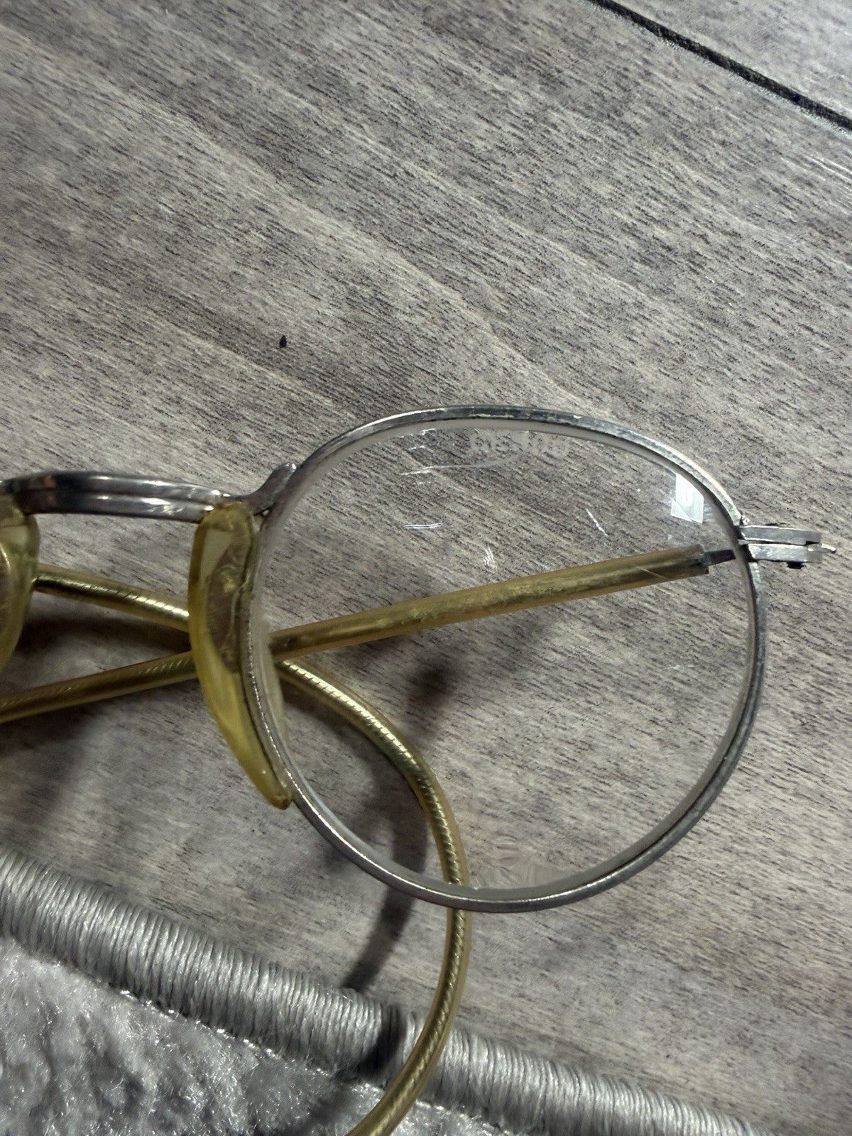 Vintage Cesco Steampunk Driving Glasses Gold Rim Old Frames