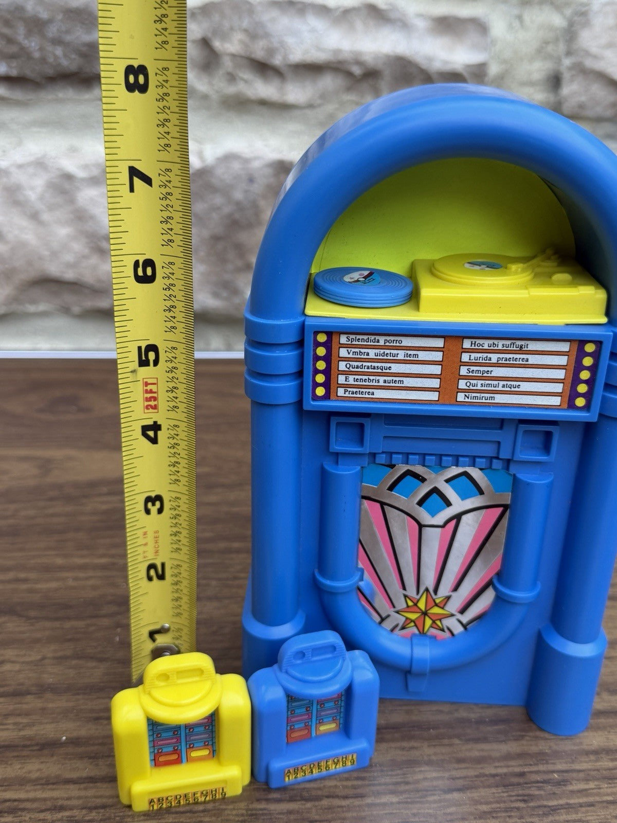 Vintage 1987 Mattel Barbie "Snack Time" Blue Jukebox Mattel Tabletop Speakers