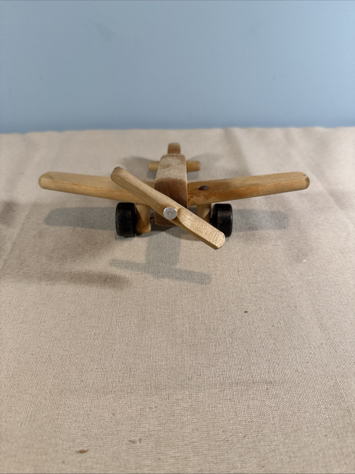 Vintage Creative Playthings Wooden Airplane Finland Wood Toy Plane