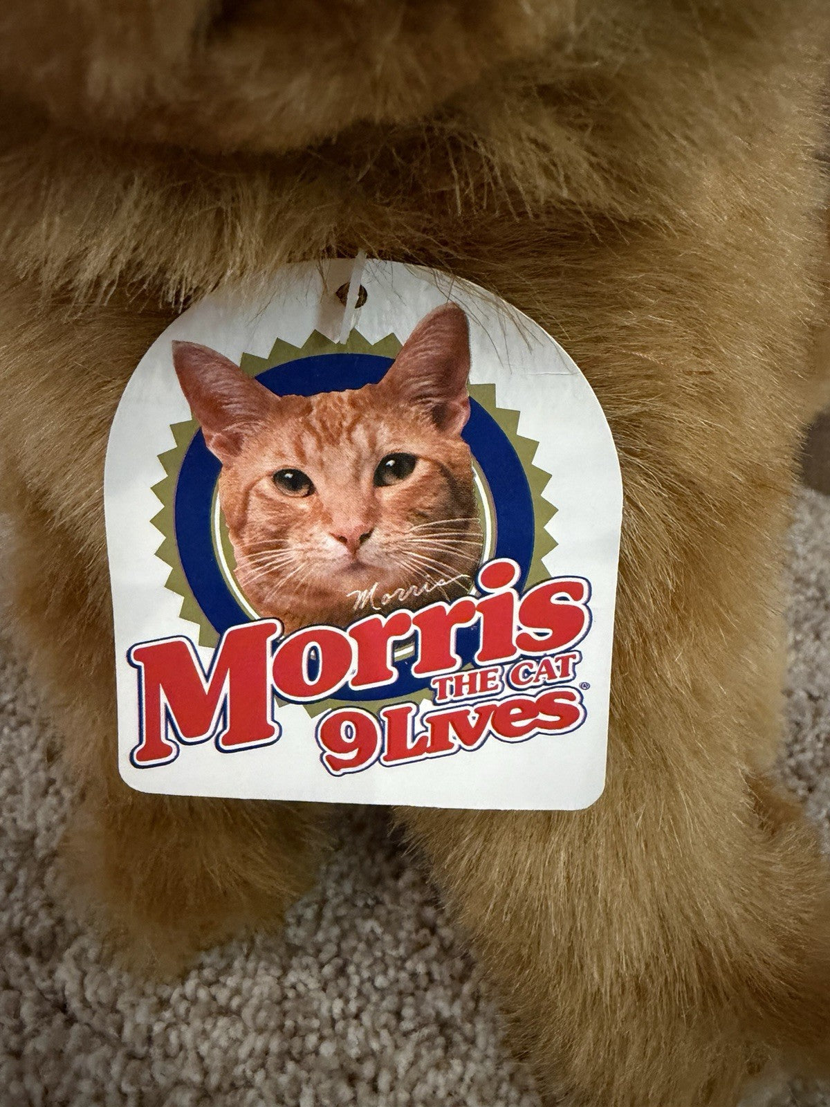 Vintage Morris the Cat 9 Lives Plush Toy 2000 Stuffed Talks Sound NEEDS BATTERY
