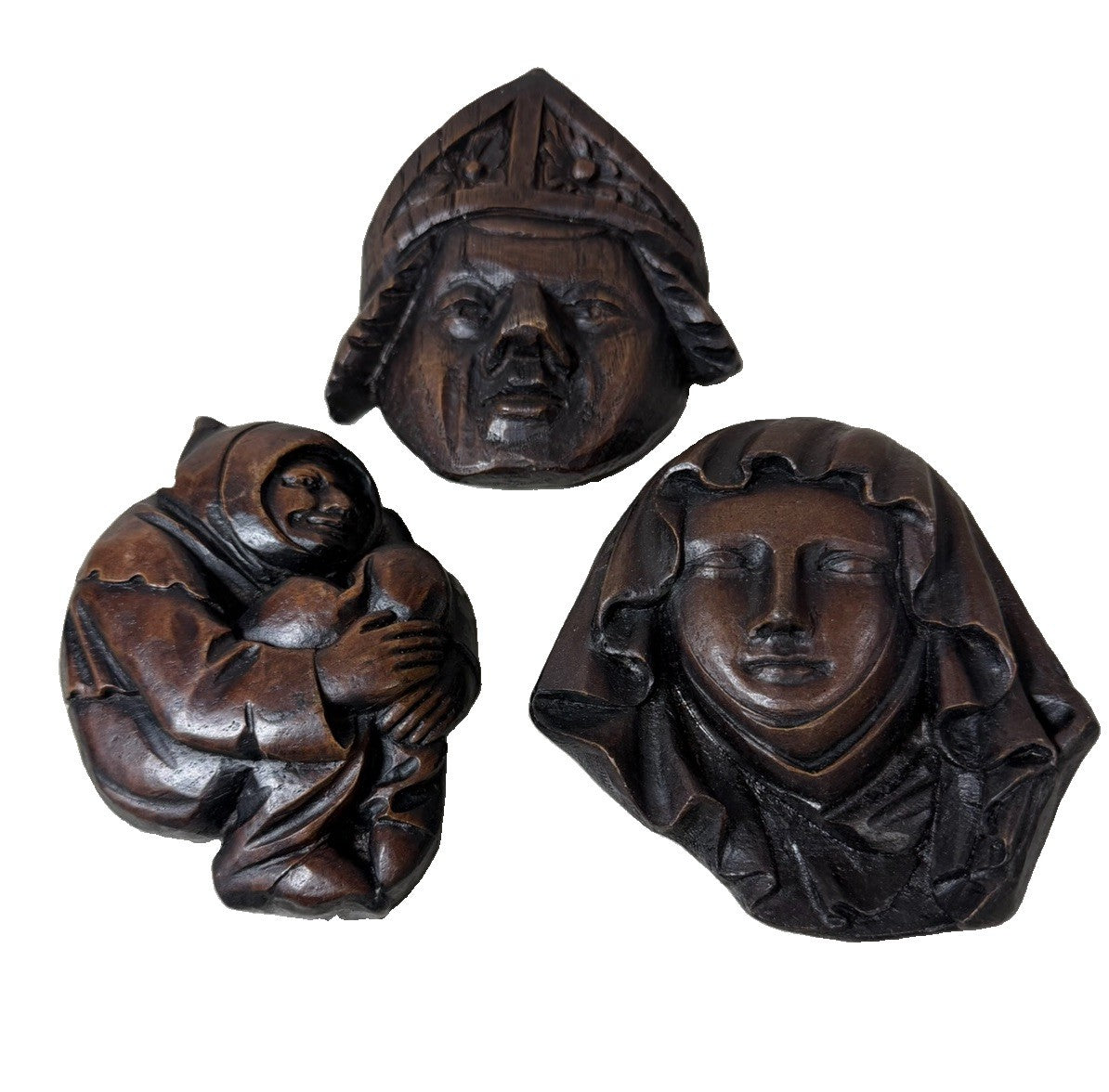Oakapple Designs Carlisle Cathedral Medieval Choir Stall Wall Plaques Set of 3