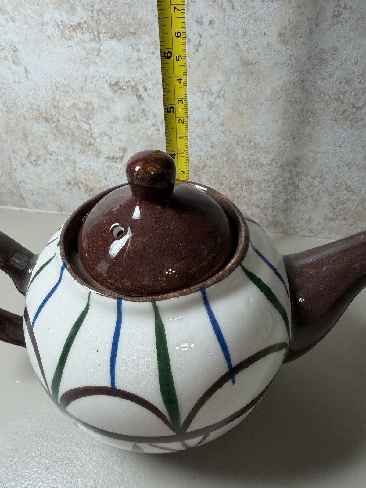 Shelbie Ceramics Turkey Teapot Canister Cup Saucer Hand Painted Pottery NIB