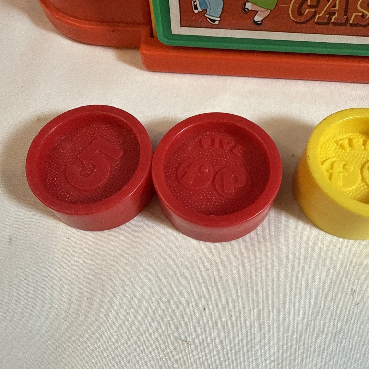 Vintage 1974 Fisher Price Cash Register Complete Coins Money Pretend Play Works