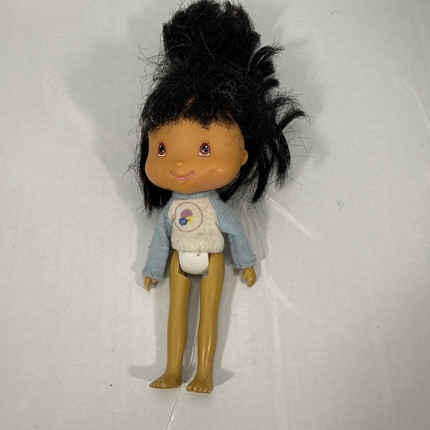 Vintage Strawberry Shortcake Doll Bandai 2002 Black Curly Hair 5"