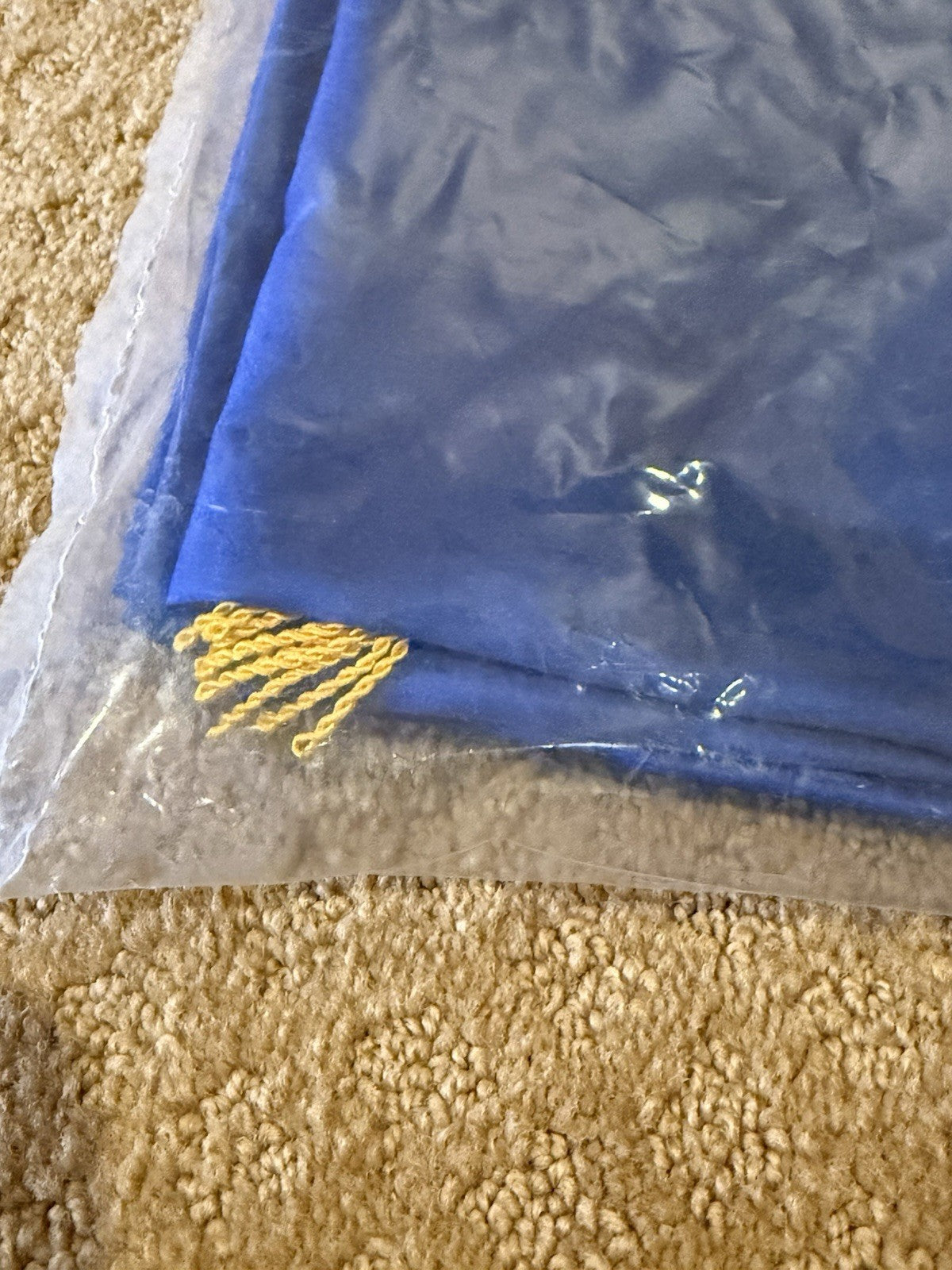 Vintage US Air Force Brigadier General Flag, One Star, 2 Sided, Gold Fringe