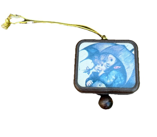 Vintage Hummel Pull String Music Box Ornament Raindrops Keep Falling On My Head