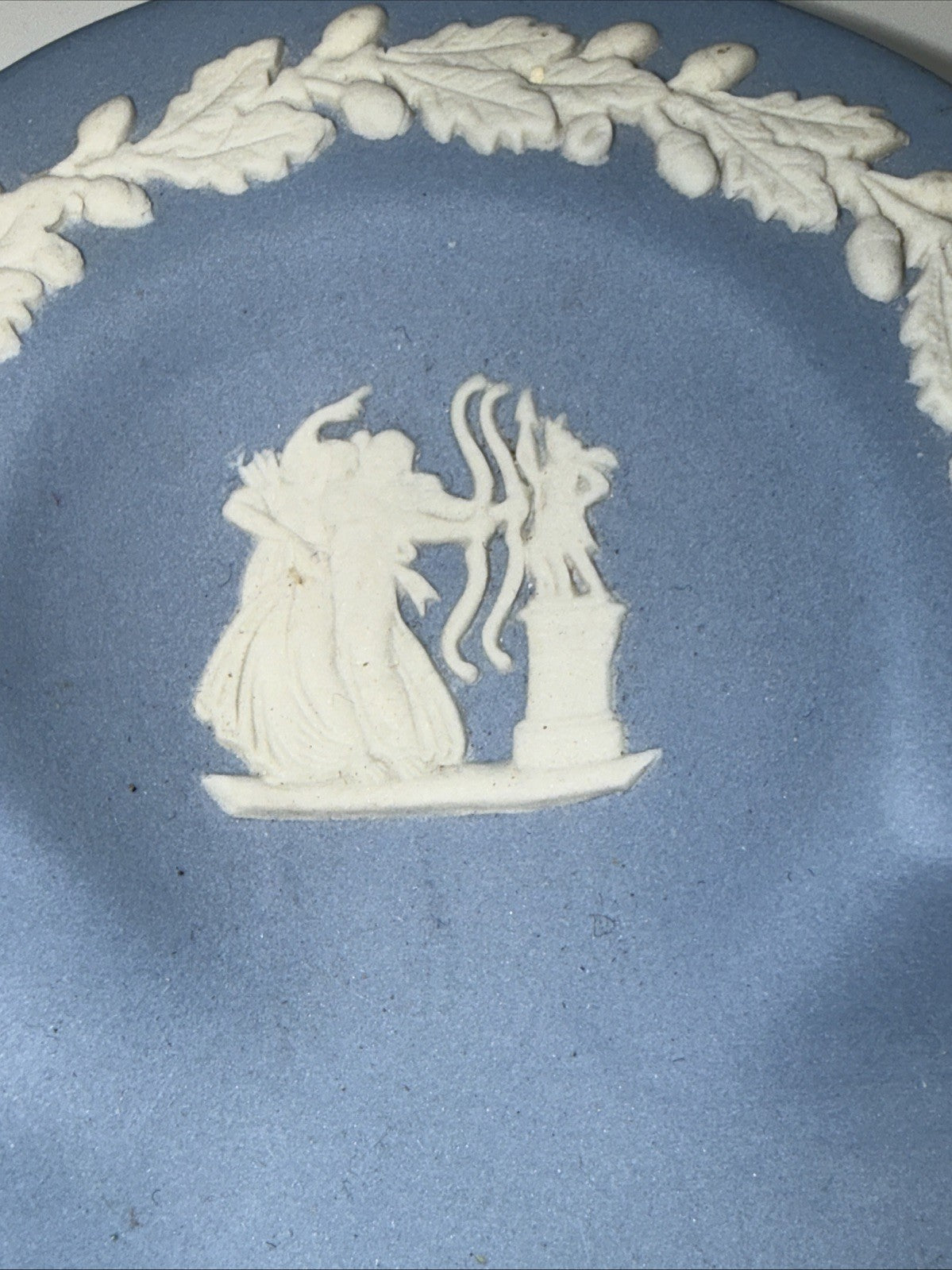 Wedgwood Jasperware Blue Clover Club Trinket Dish Ashtray England 4.5”