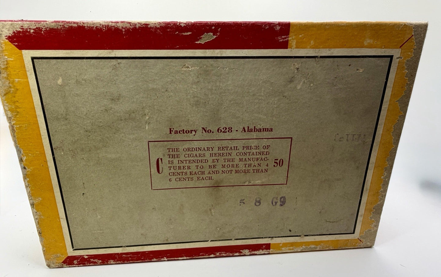 Hunter Cigar Box Vintage Jno H Swisher & Son Inc Factory 628 Alabama