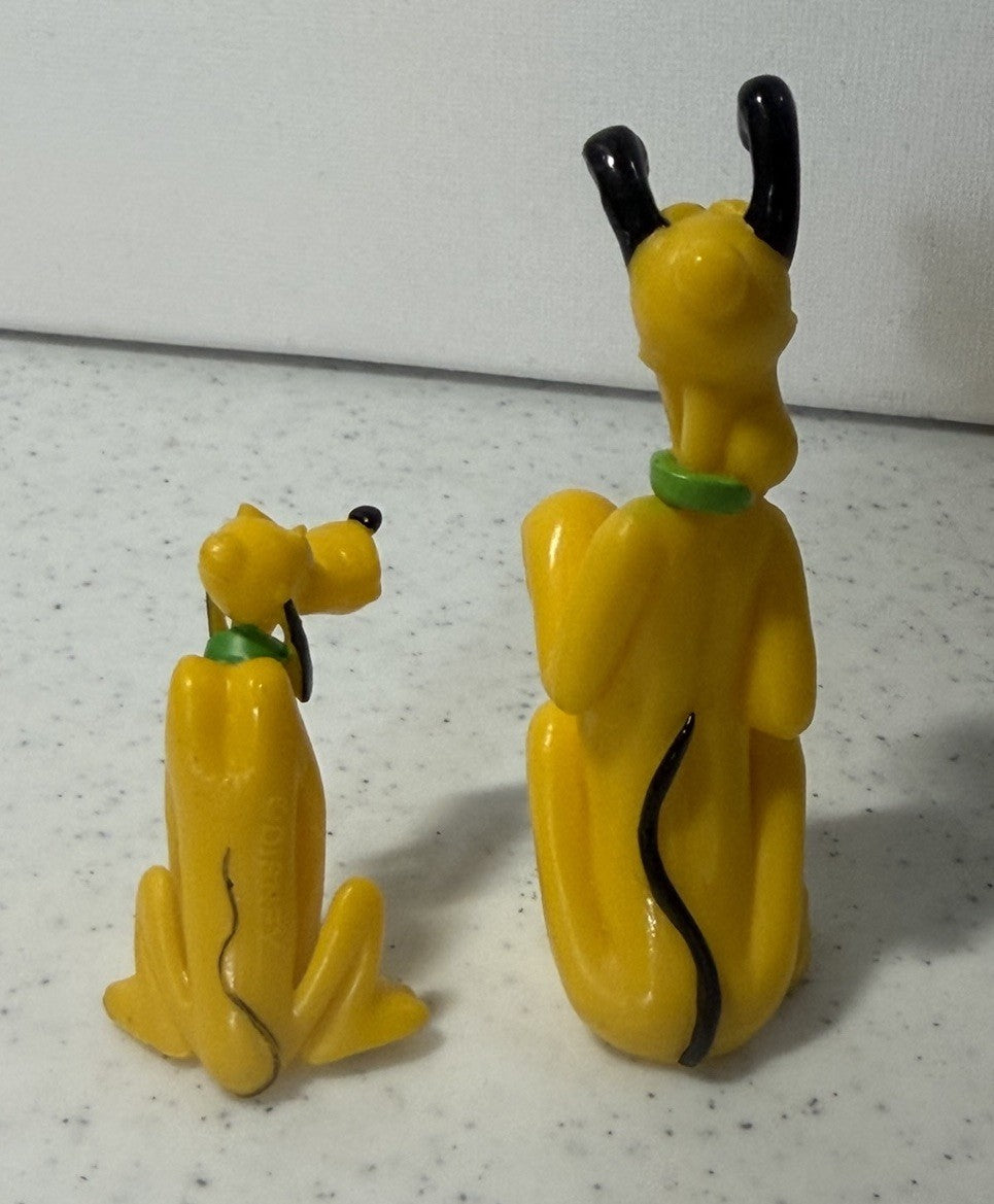 Disney Pluto PVC Figure Lot Mickey Mouse Clubhouse Cake Toppers Miniature 2pc