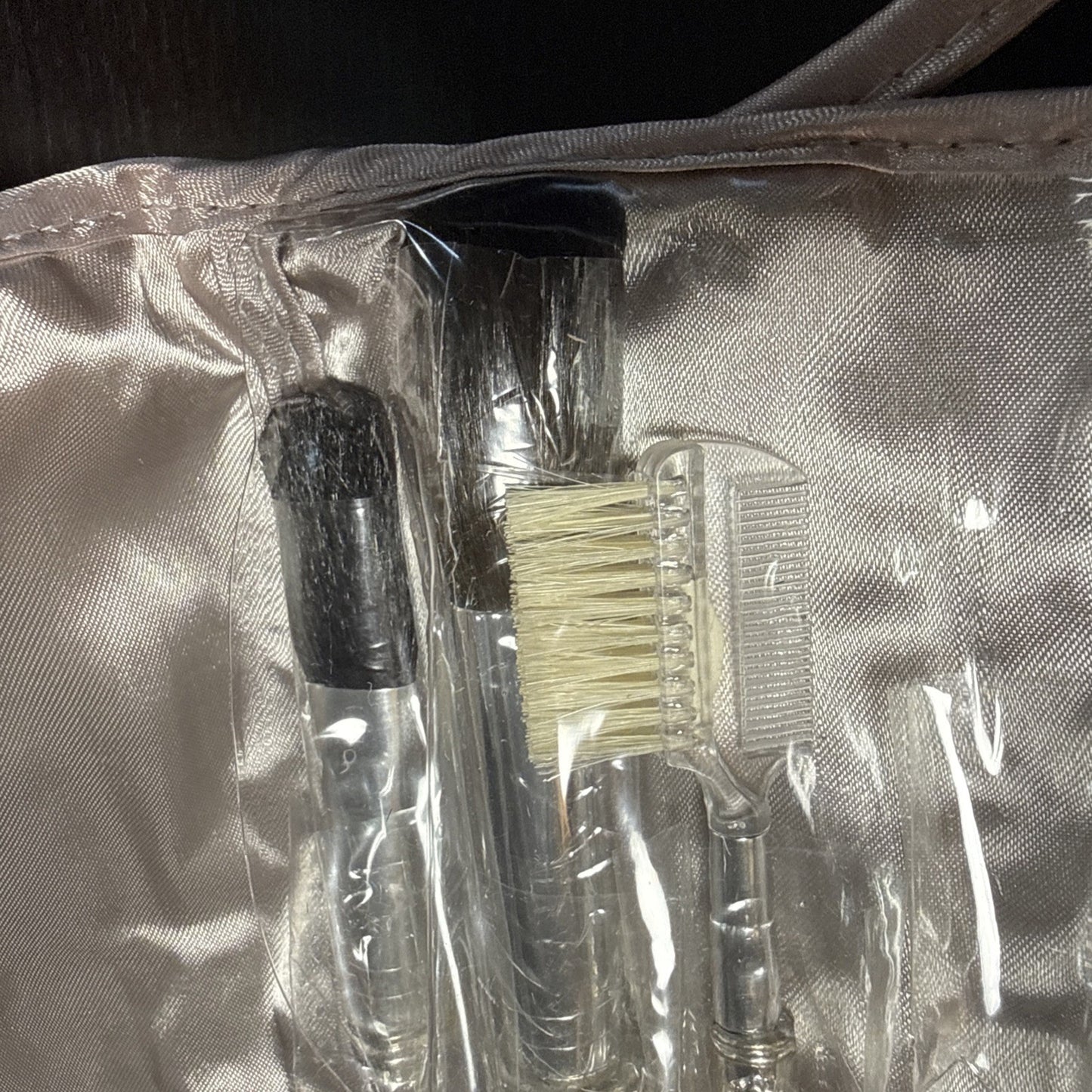 VINTAGE 1989 exclusive Godinger Silver BRUSH SET 6pc w/carrying pouch