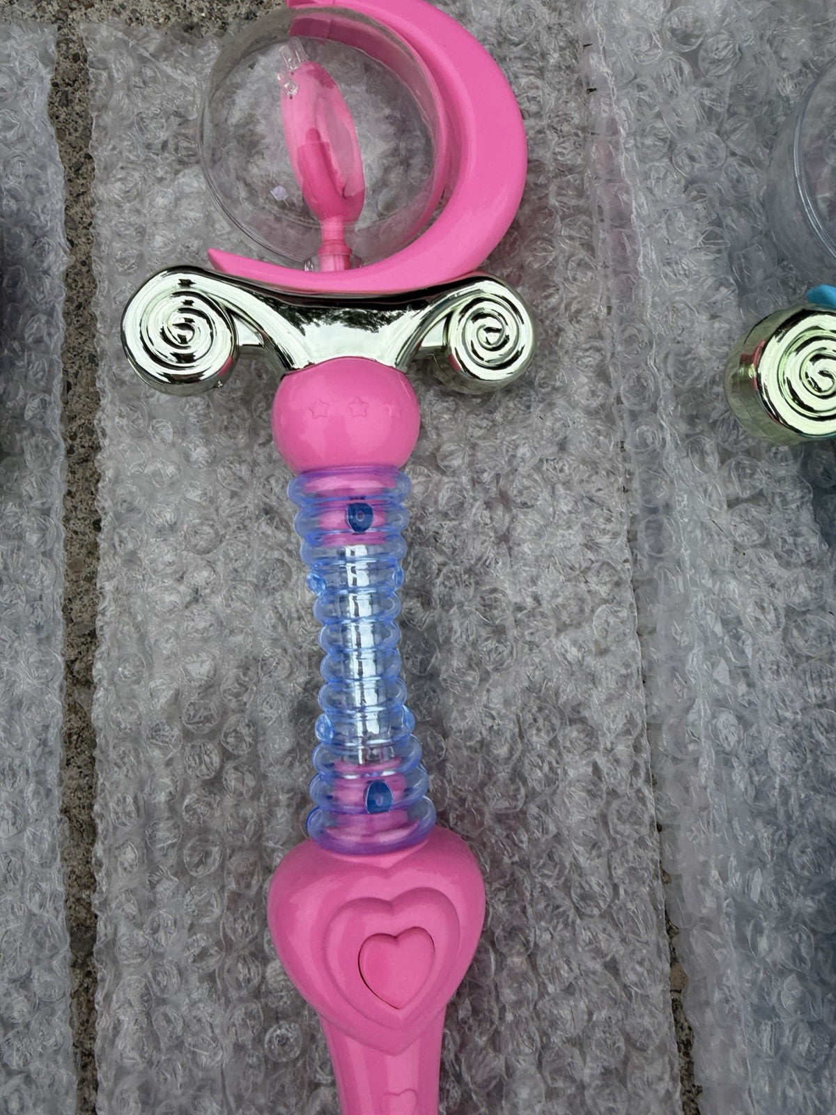 Lot of 5 Vintage Light Up Moon Scepter Wands Princess Costume Party Favor NOS