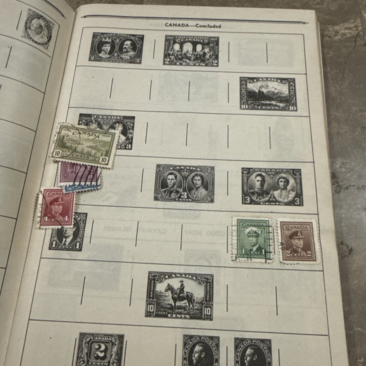 Vintage 1948 The Adventurer Stamp Album Around the World with Stamps Lot