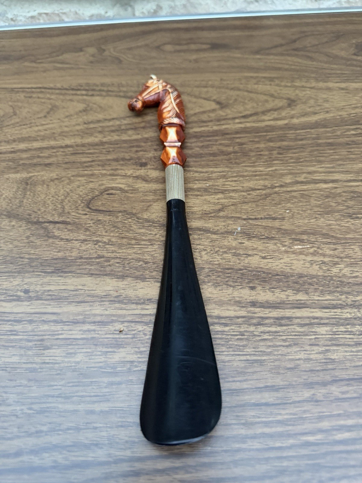 Vintage Horse Head Shoe Horn 12" Plastic Boot Dressing Aid
