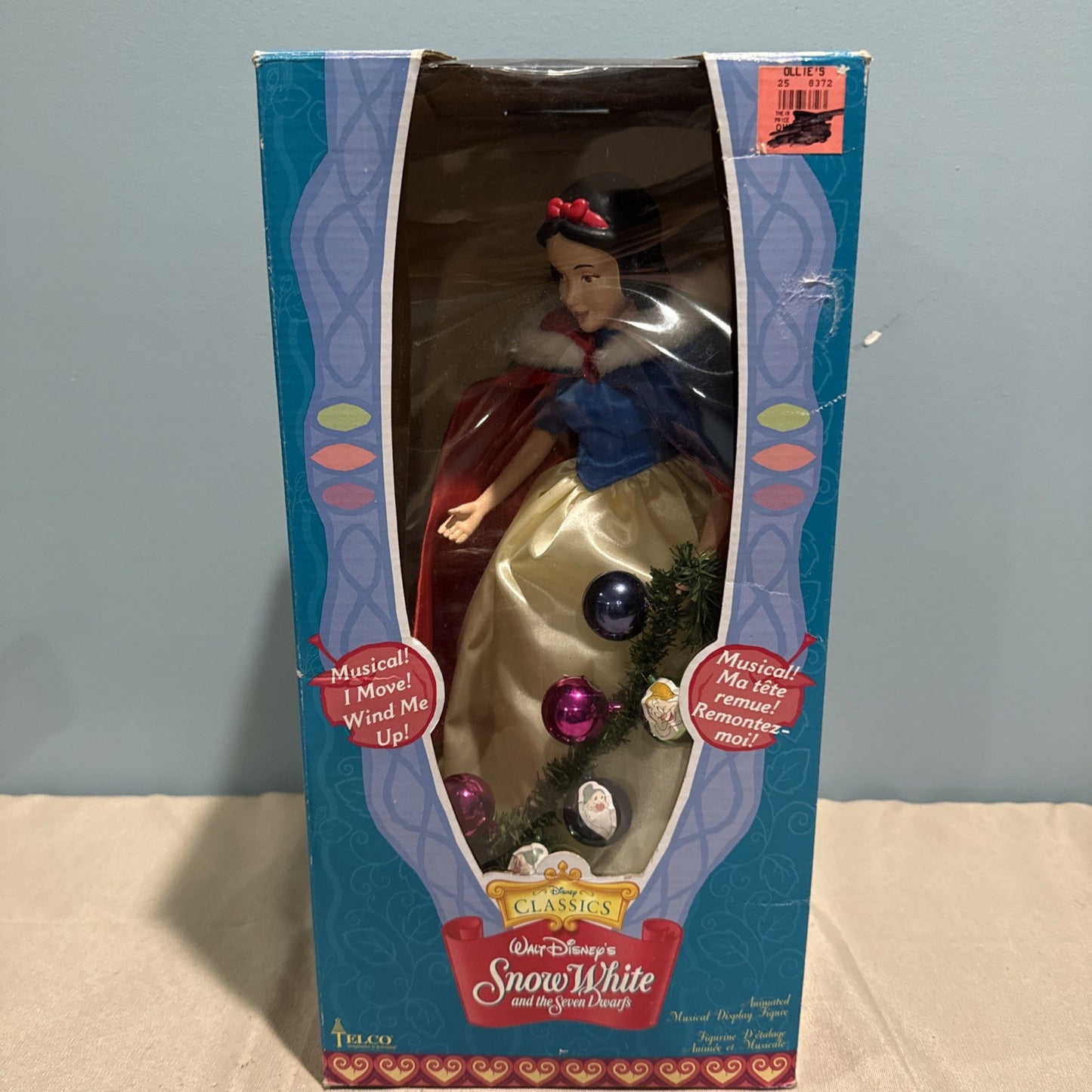 Vintage Telco Snow White Animated Musical Figure 15" Disney Works
