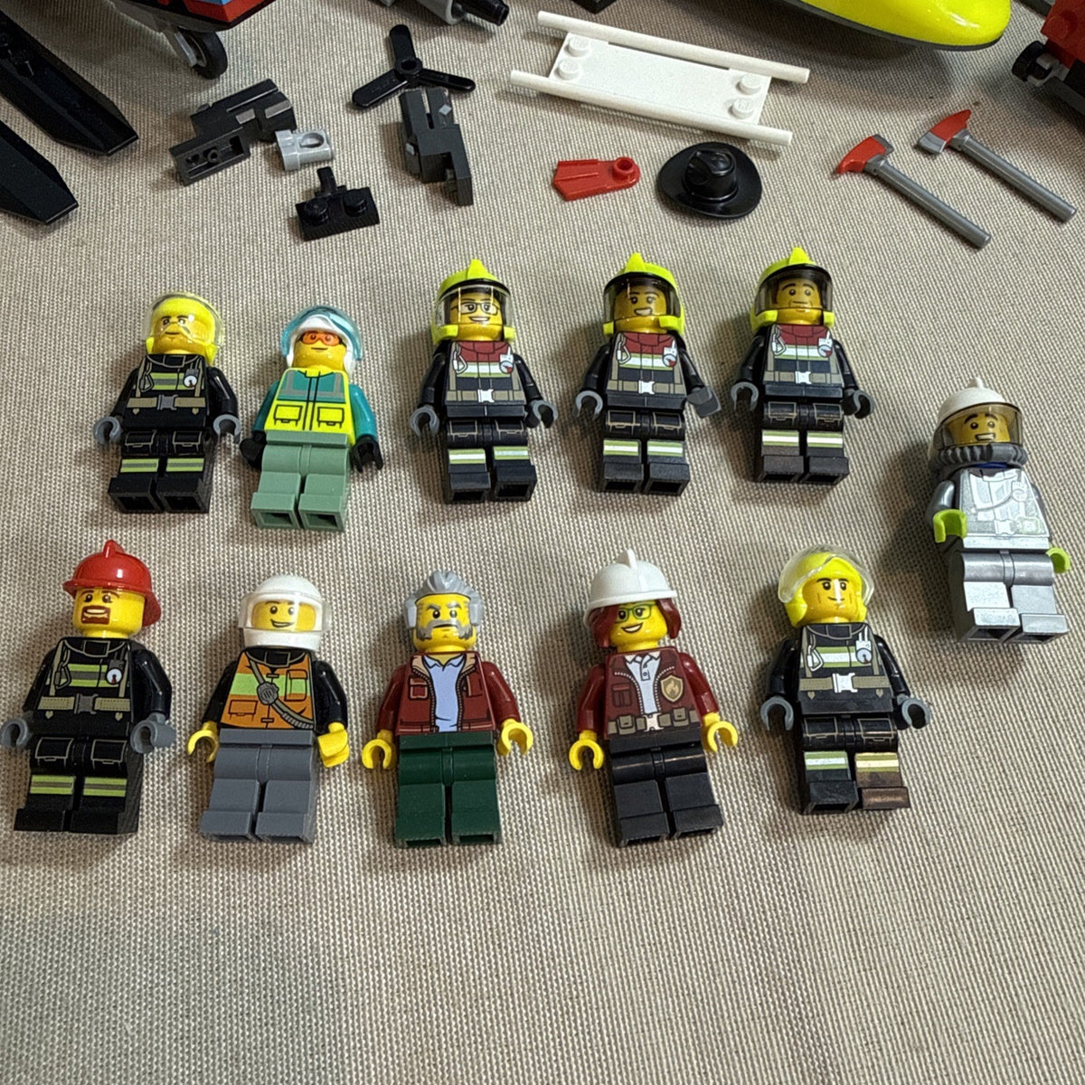LEGO Fire Rescue Lot of Minifigures Firefighters Vehicles Accessories Parts