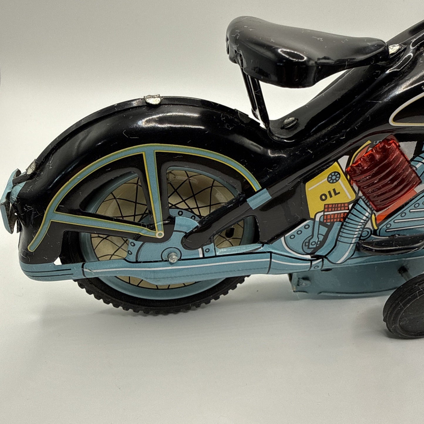 1958 Harley Davidson Motorcycle Friction Toy Vintage Style Yr 2000 Reproduction