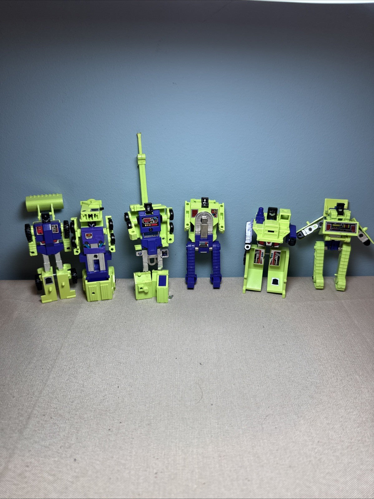 Vintage Hasbro Transformers G1 Devastator Constructicons 6 Figure Incomplete