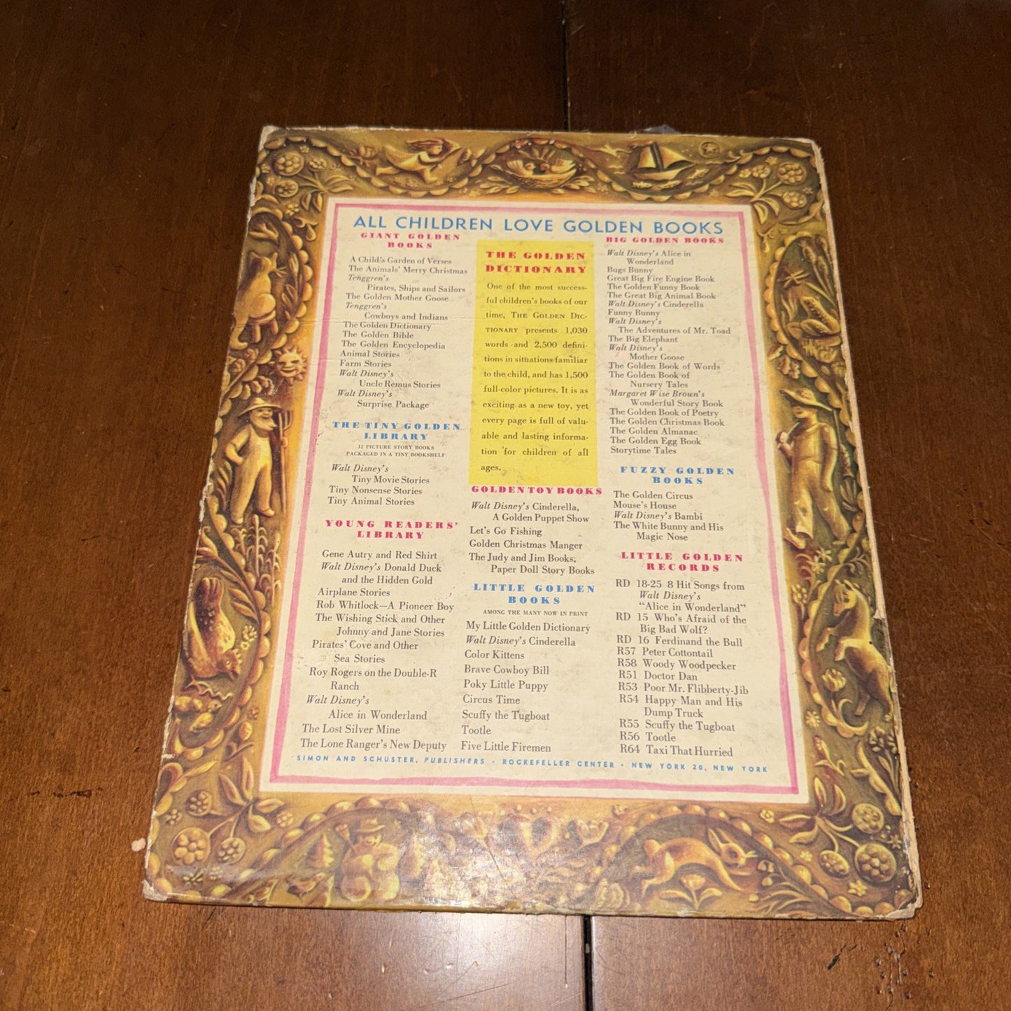 Golden Dictionary 1944 First Edition Vintage Illustrated Dictionary