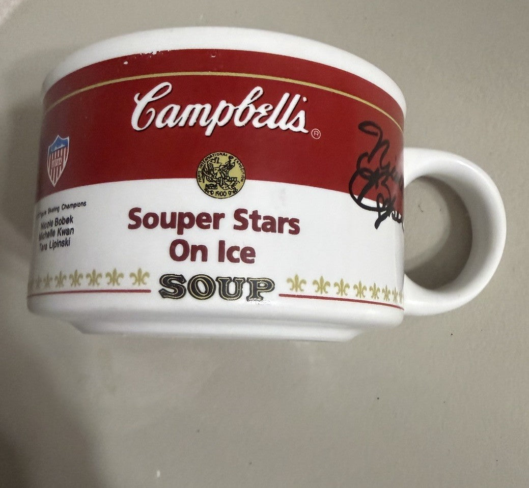 Vintage 1998 Campbells Soup Souper Stars Ice Skating Coffee Mug Collectible Cup