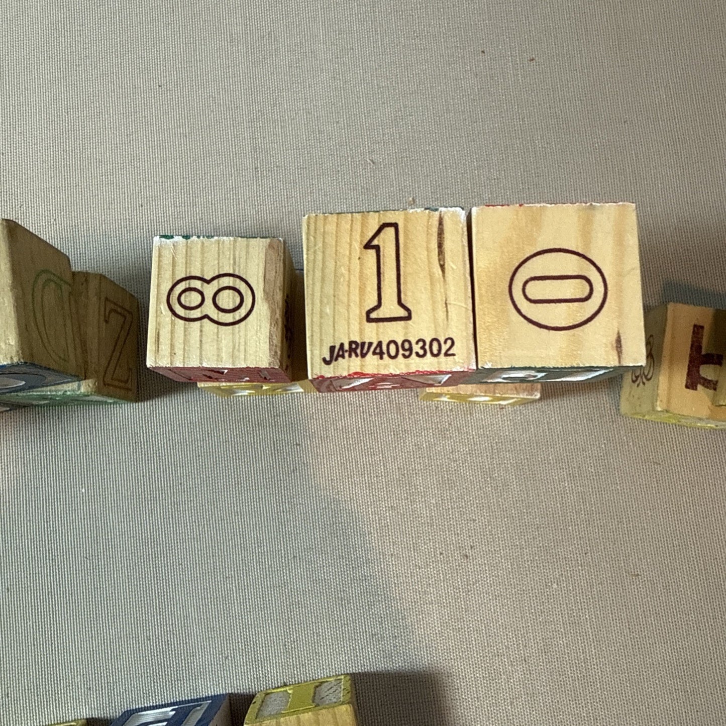 Lot of 29 Vintage & Modern Children's Wooden ABC Building Blocks
