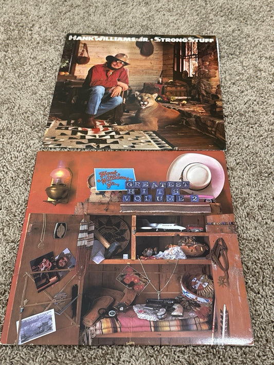 Hank Williams Jr Vinyl LP Lot Strong Stuff Greatest Hits Vol 2 Country Records