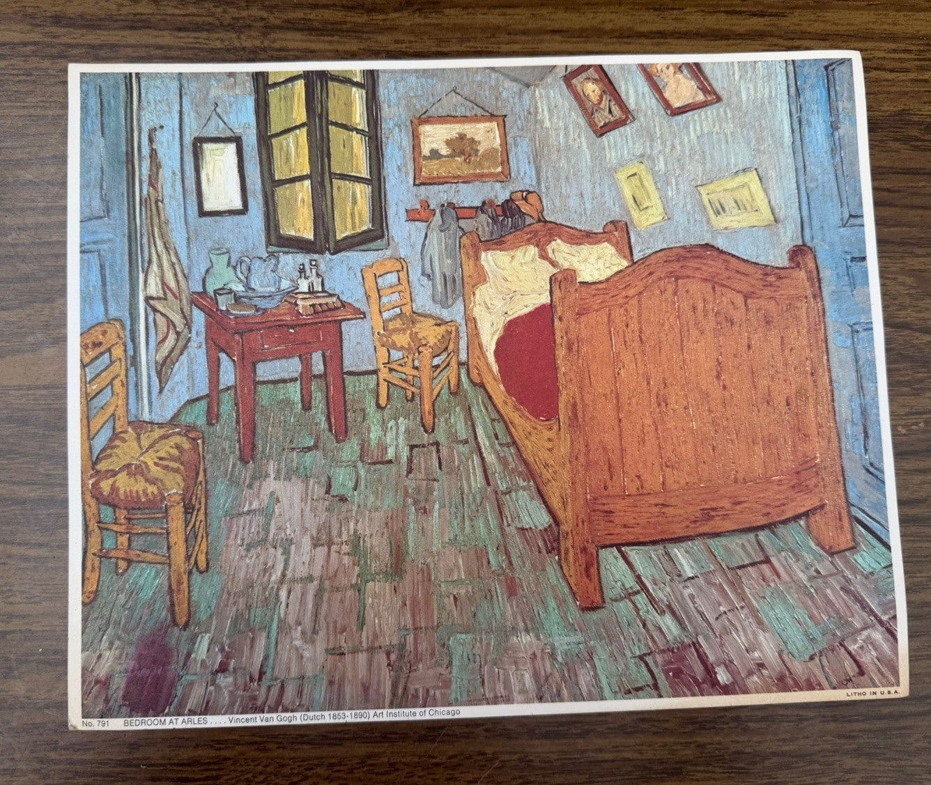 Lot of 6 Vintage Art Lithograph Prints 8x10 Van Gogh Hicks Peonies Floral Craft