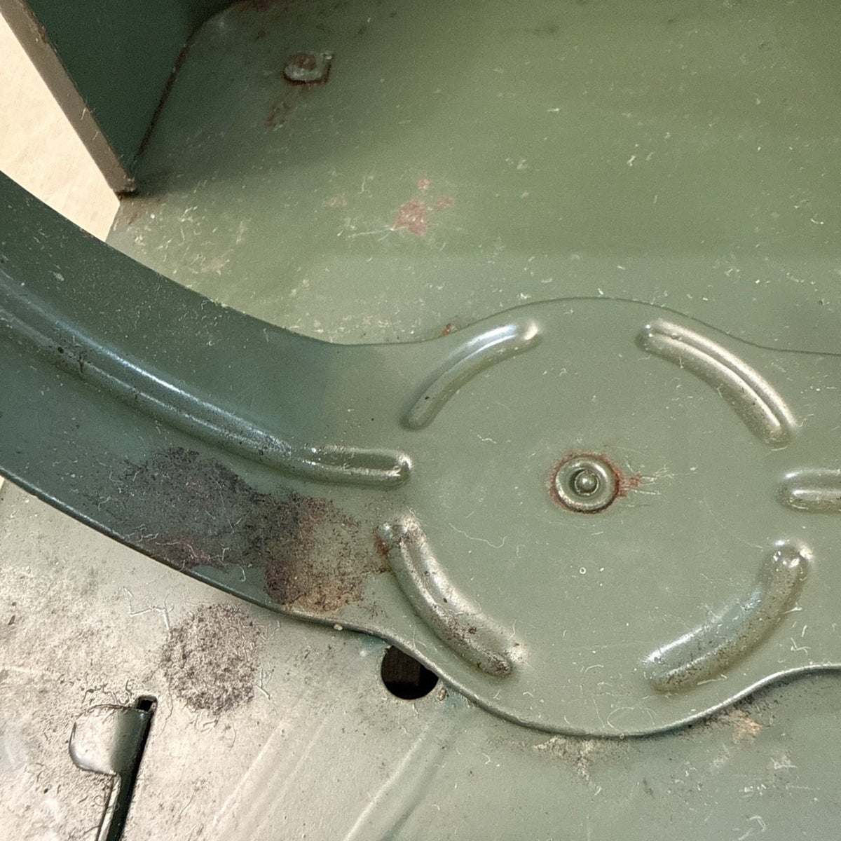 Vintage Buddy L Army Searchlight Repair Unit Pressed Steel Military Truck 1950s